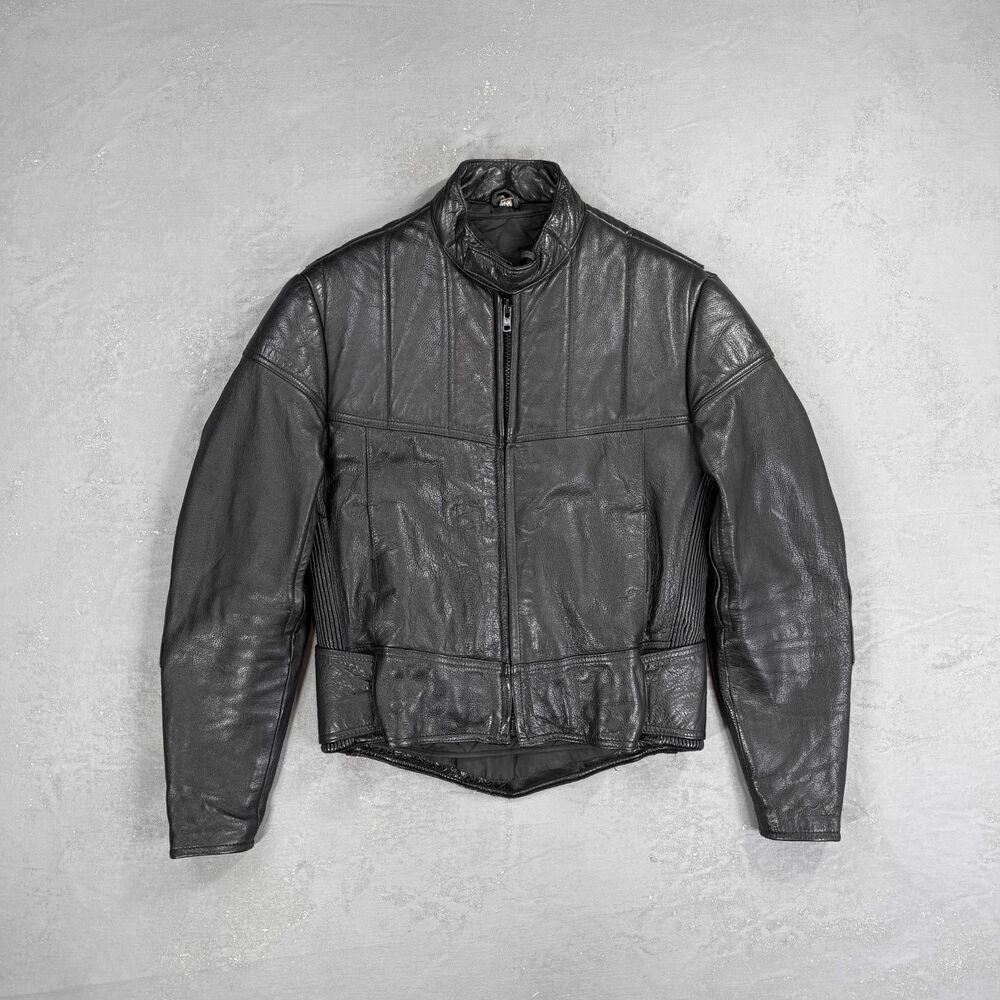 Vintage Vetter by Rex Marsee Black Leather Biker Jacket Sz. 42, Fits M